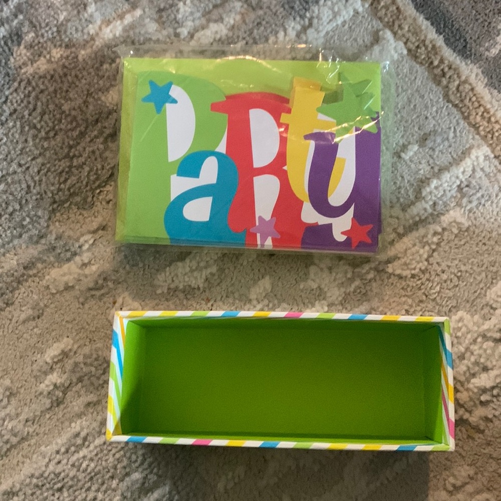 Invitation cards and envelopes with box stand